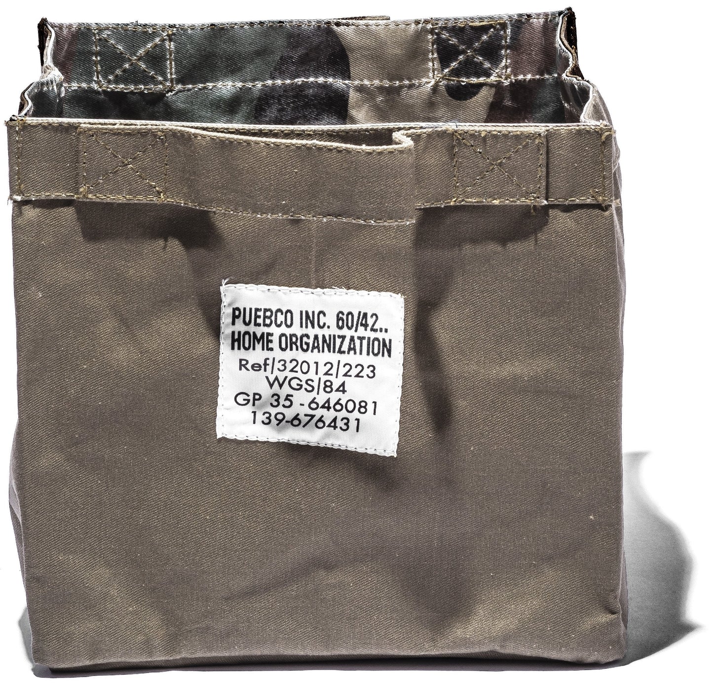 Laminated Fabric Organizer Square Small in Olive