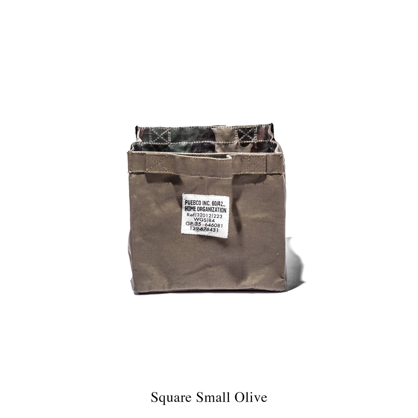 Laminated Fabric Organizer Square Small in Olive