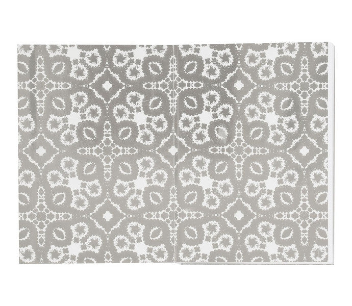 Paseo Embossed Silver Notebook design by Christian Lacroix