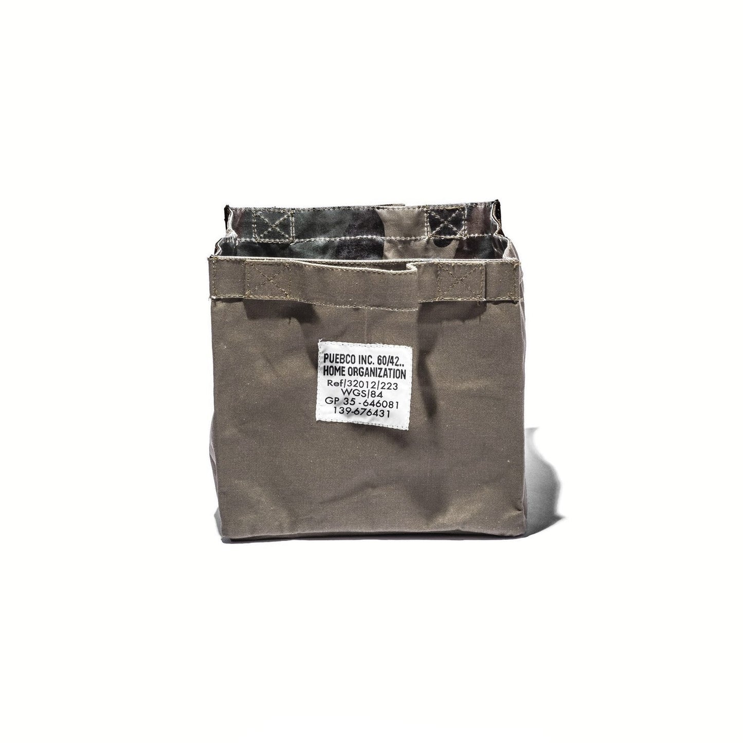 Laminated Fabric Organizer Square Small in Olive