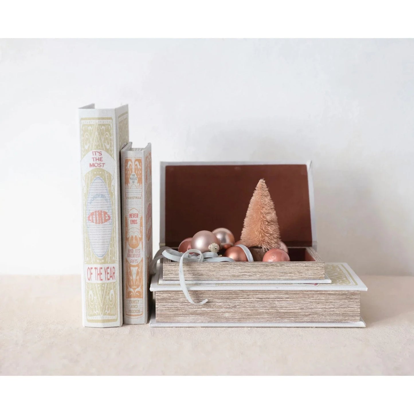 Canvas Book Storage Boxes "It's The Most Wonderful..."
