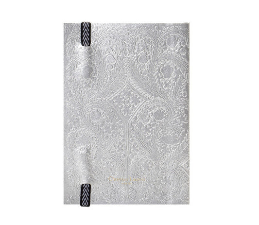 Paseo Embossed Silver Notebook design by Christian Lacroix