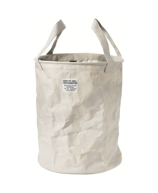 Laminated Fabric Organizer Round Large in Sand