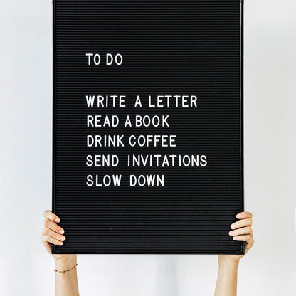 Letter Board, Black